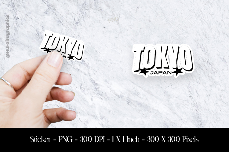 Toyko Japan Sticker Design PNG