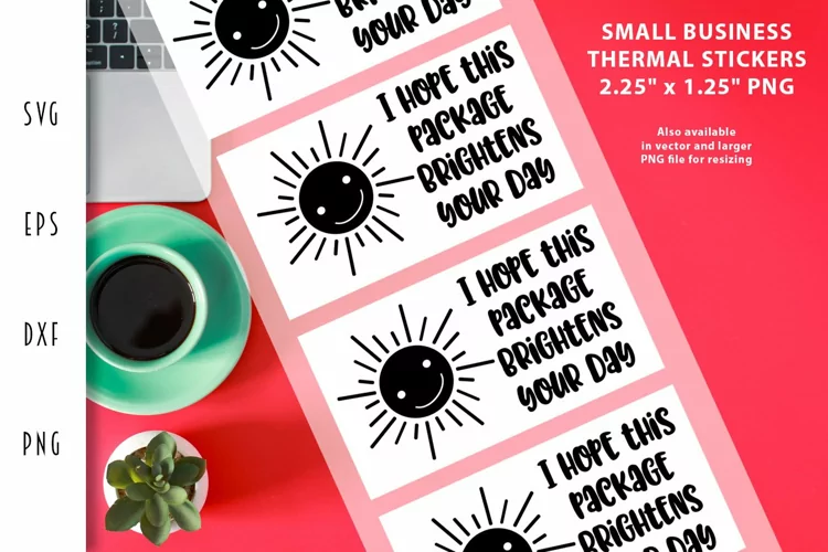 Small Business Thermal Labels - Mailing Label with Sunshine