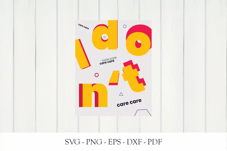 I don't care Printable SVG