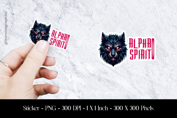 Alpha Spirit Sticker Design PNG