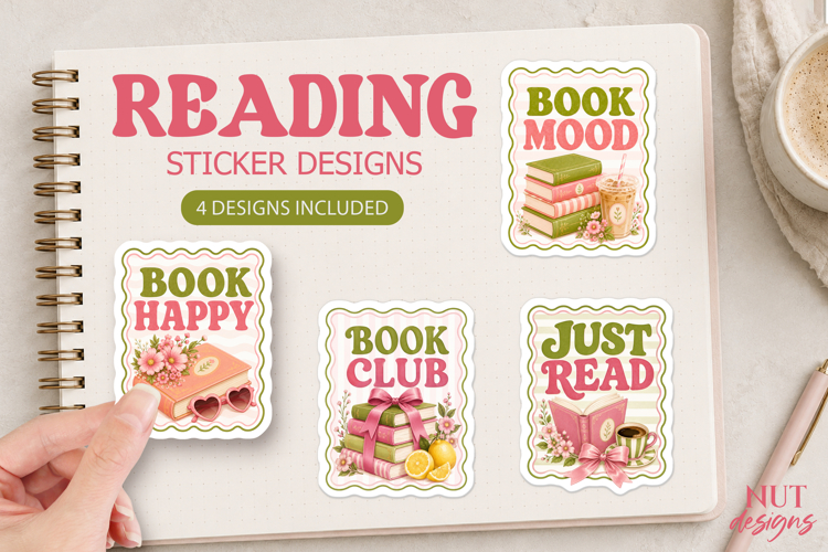 Book Lover Sticker Preppy Coquette Reading quotes