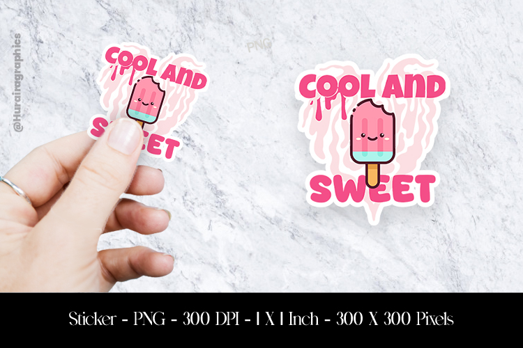 Cool and Sweet Sticker Design PNG