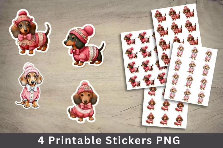 valentine sticker printable - dog stickers