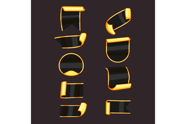 sticker golden luxury set cartoon