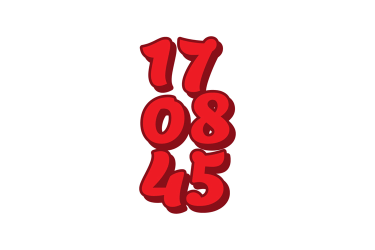 Sticker lettering typography dirgahayu indonesia clipart