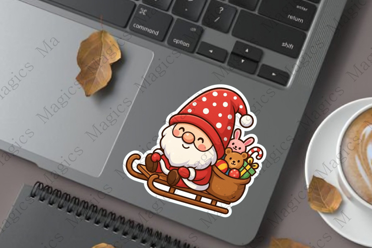 kawaii Christmas gnome Sticker