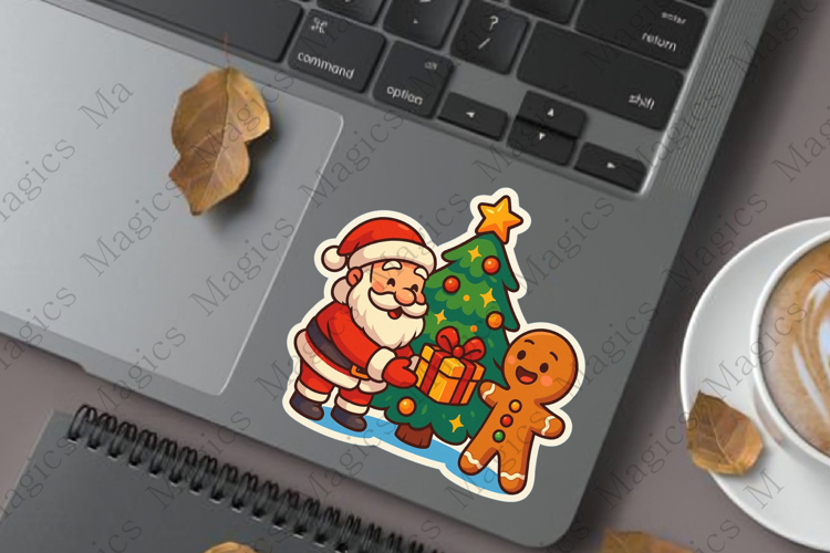 Santa Claus offering Sticker