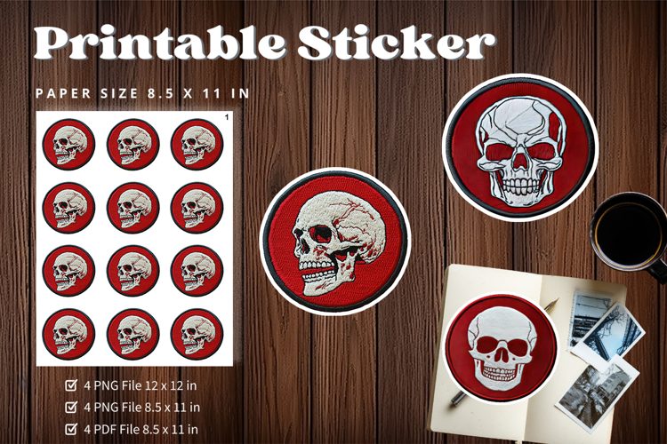 Halloween Sticker Printable Skull Meme Skeleton Stickers
