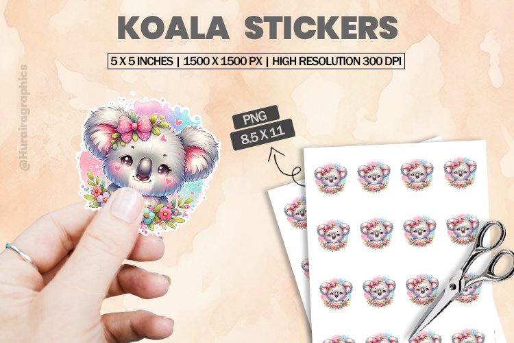 Koala|Printable Animal Sticker