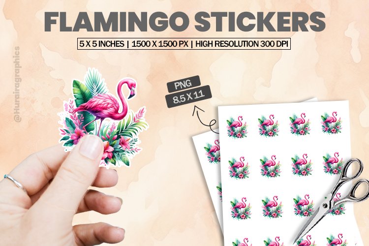 Cute Flamingo Clipart Image 16