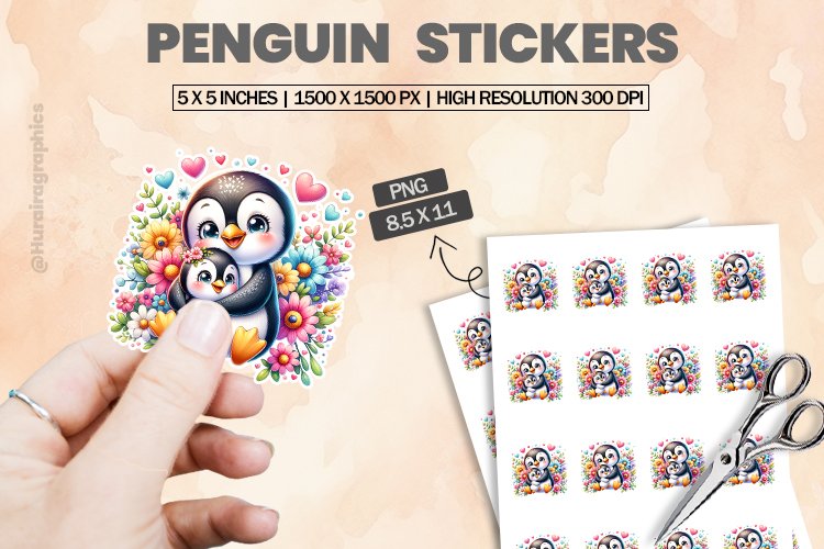 Penguin|Printable Animal Sticker