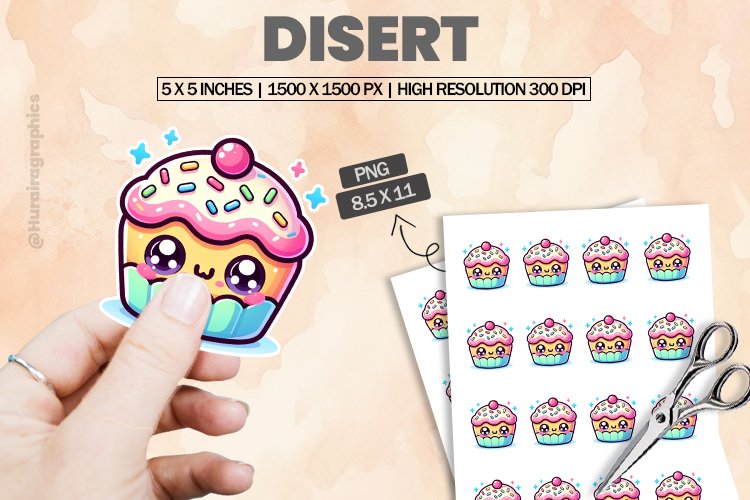 Disert |Printable Animal Sticker example image 1
