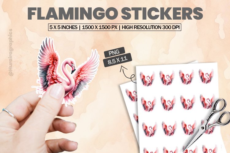 Cute Flamingo Clipart Image 5