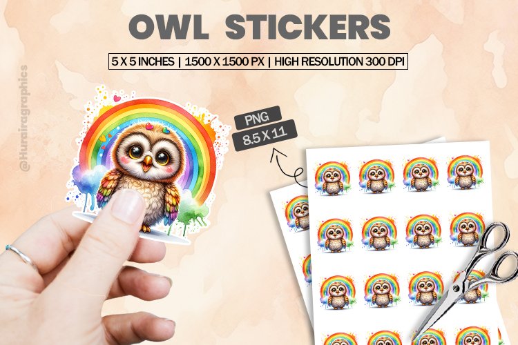 Owl|Printable Animal Sticker