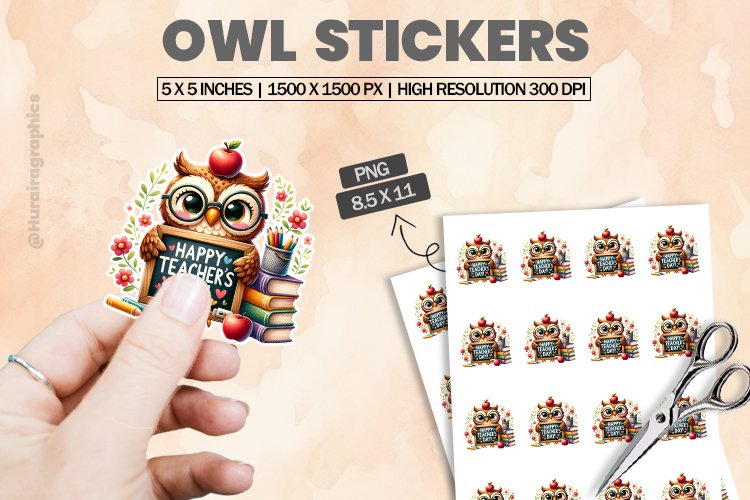 Owl|Printable Animal Sticker