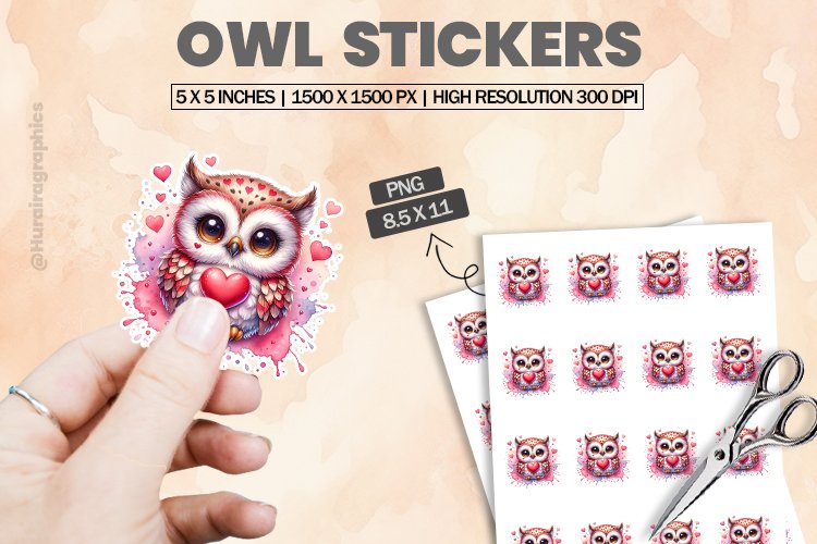 Owl|Printable Animal Sticker
