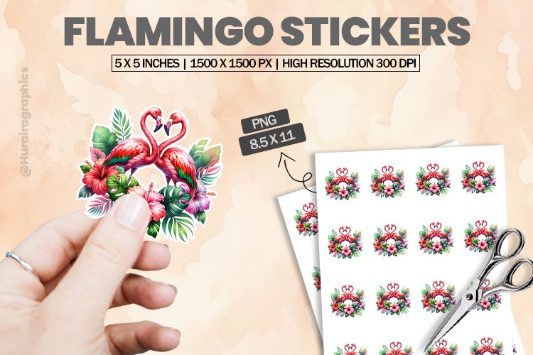 Cute Flamingo Clipart Image 4