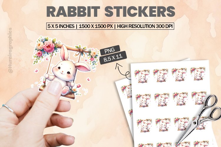 Rabbit|Printable Animal Sticker (4965013)