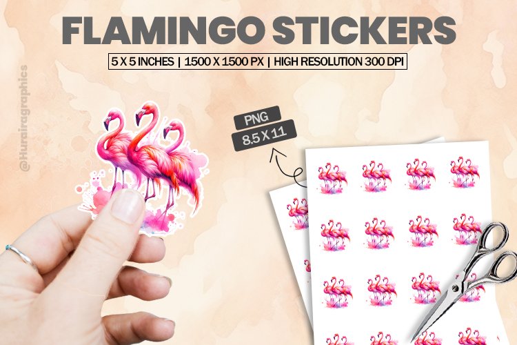 Cute Flamingo Clipart Image 7