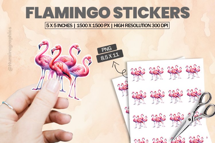 Cute Flamingo Clipart Image 6