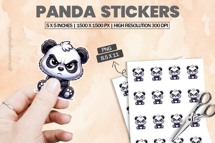 Panda|Printable Animal Sticker