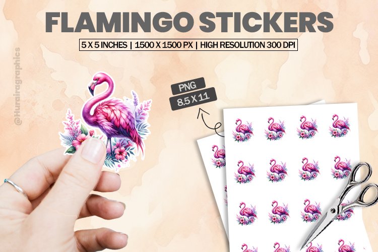 Cute Flamingo Clipart Image 9