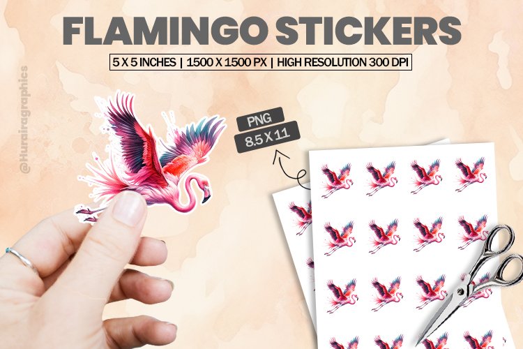 Cute Flamingo Clipart Image 15