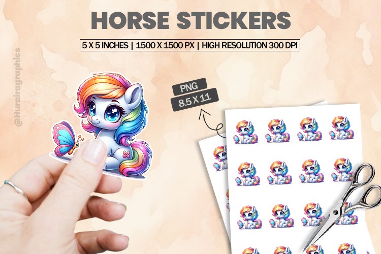 Horse|Printable Animal Sticker