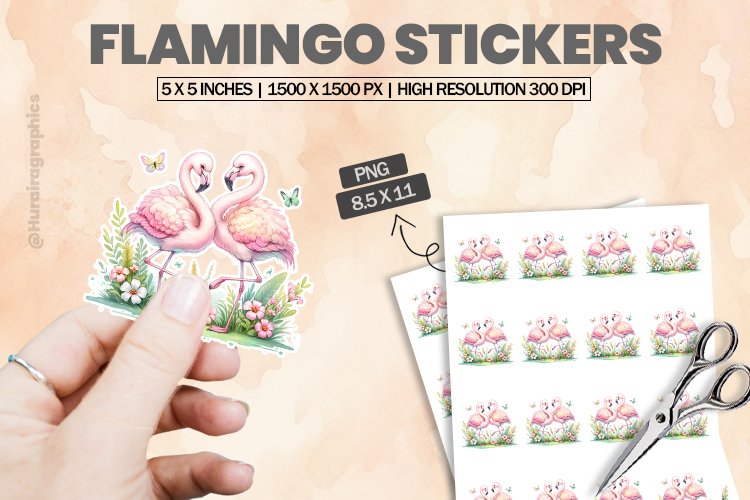 Cute Flamingo Clipart Image 14