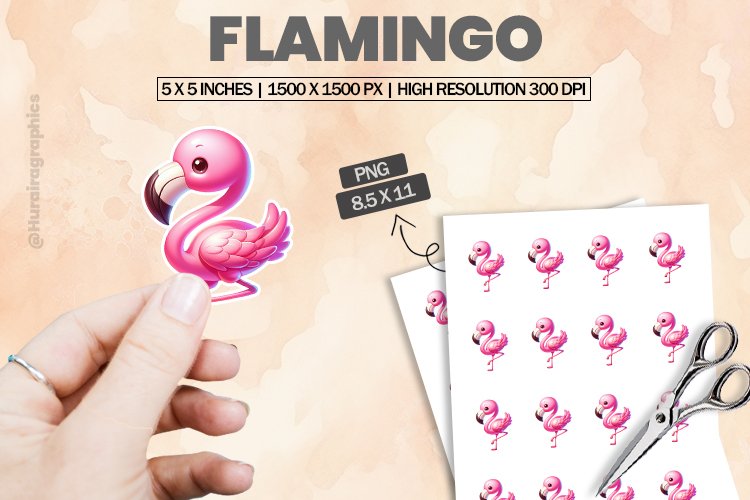 Cute Flamingo Clipart Image 2