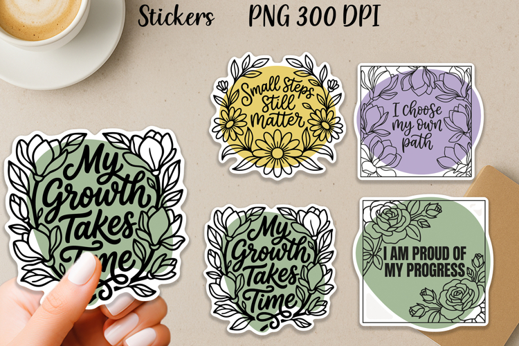 Floral Wellness and Self Love Stickers