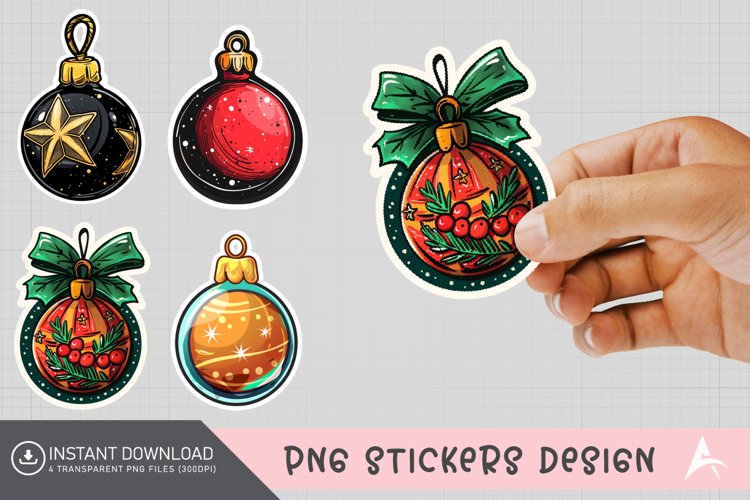 Christmas Bauble Sticker Clipart