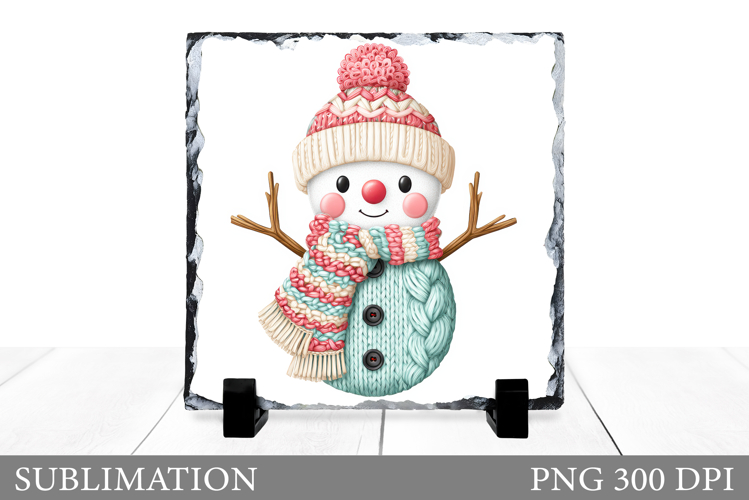 Cute Snowman Sublimation. Snowman Slate Design