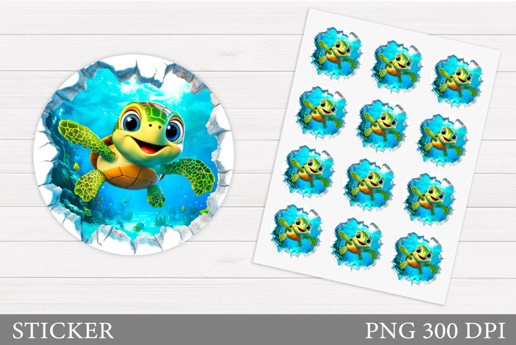 Cute Turtle Clipart Image 7