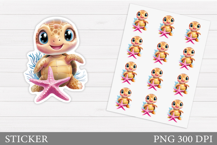 Cute Turtle Clipart Image 14