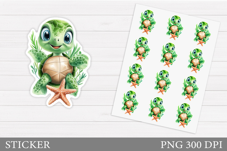 Cute Turtle Clipart Image 5