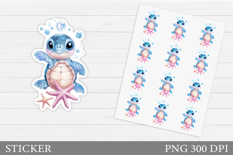 Cute Turtle Clipart Image 6