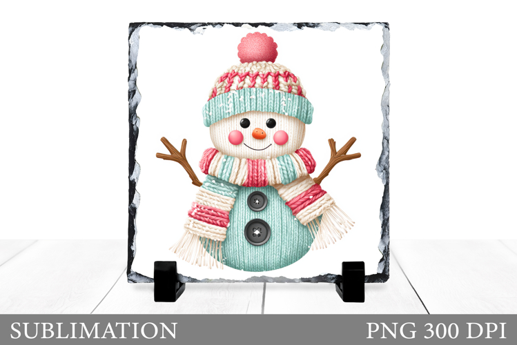 Snowman Slate Design. Cute Snowman Sublimation