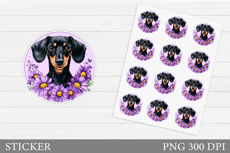 Dachshund Dog Stickers. Cute Dog Sticker Printable
