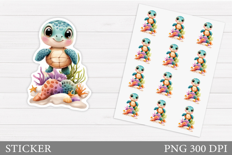 Cute Turtle Clipart Image 13