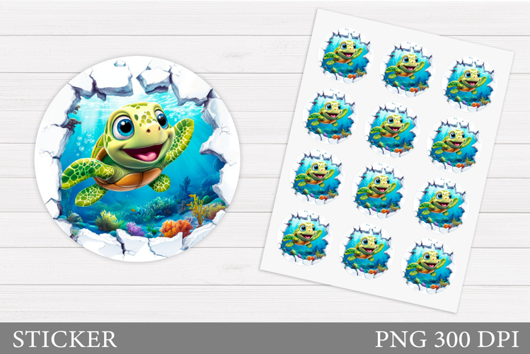 Cute Turtle Clipart Image 5