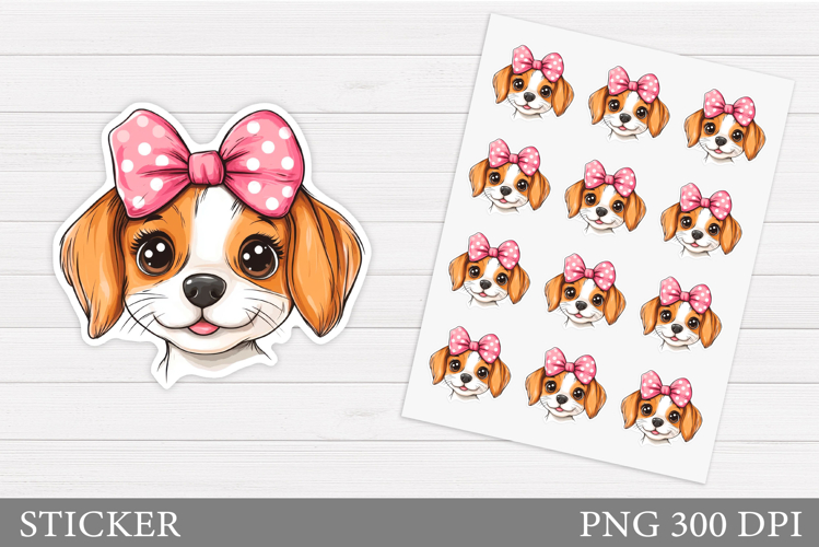 Cute Dog Stickers Design. Dog Sticker Printable