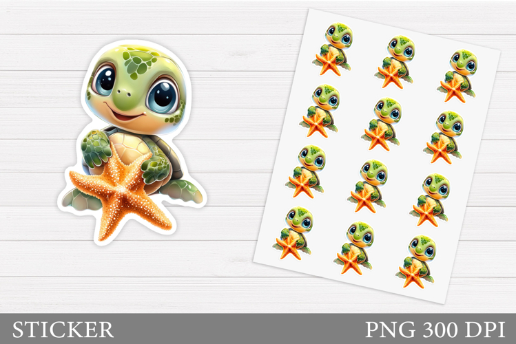Cute Turtle Clipart Image 5