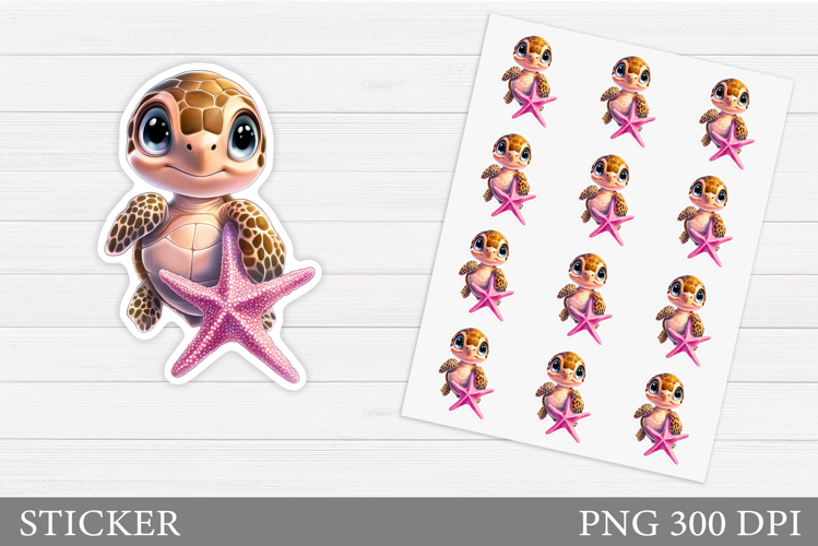Cute Turtle Clipart Image 11