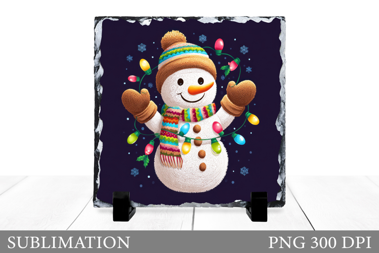Snowman Slate Design. Cute Snowman Sublimation