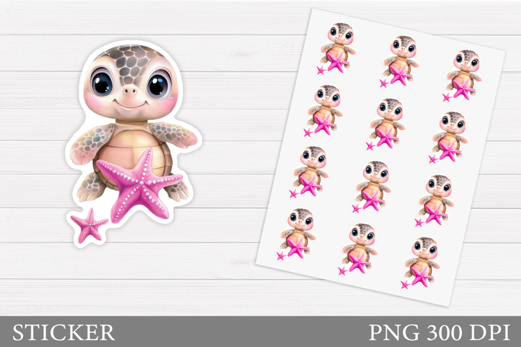 Cute Turtle Clipart Image 3