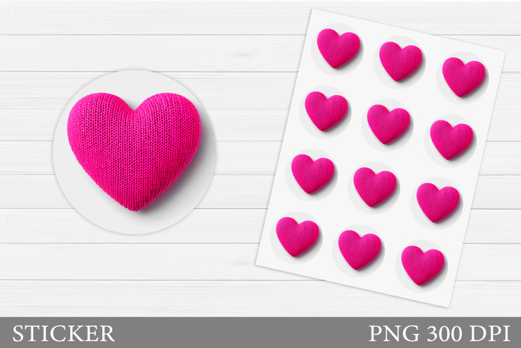 Heart Stickers Design. Valentines Sticker Printable