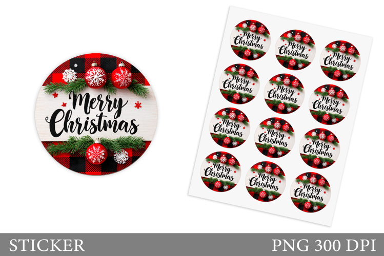 Merry Christmas Sticker. Christmas Sticker Printable
