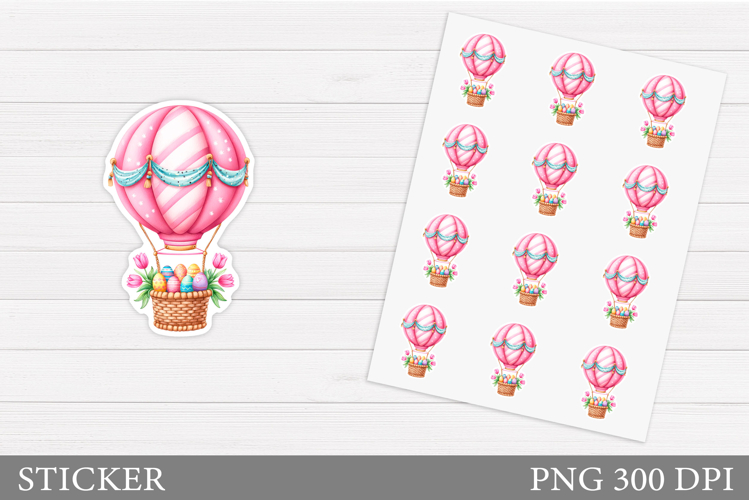 Easter Sticker Design. Easter Eggs Sticker Printable