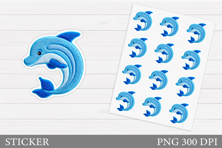 Dolphins Sticker Design. Cute Dolphin Sticker Printable
